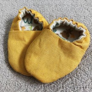 Golden Yellow Baby Canvas Shoes